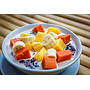 Salade de fruits avec du lait Yaourt 